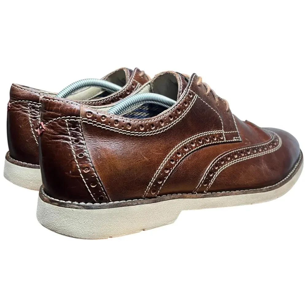 BOSTONIAN Men's 13 Wingtip Oxford Brown Leather Derby Dress Shoes Comfort